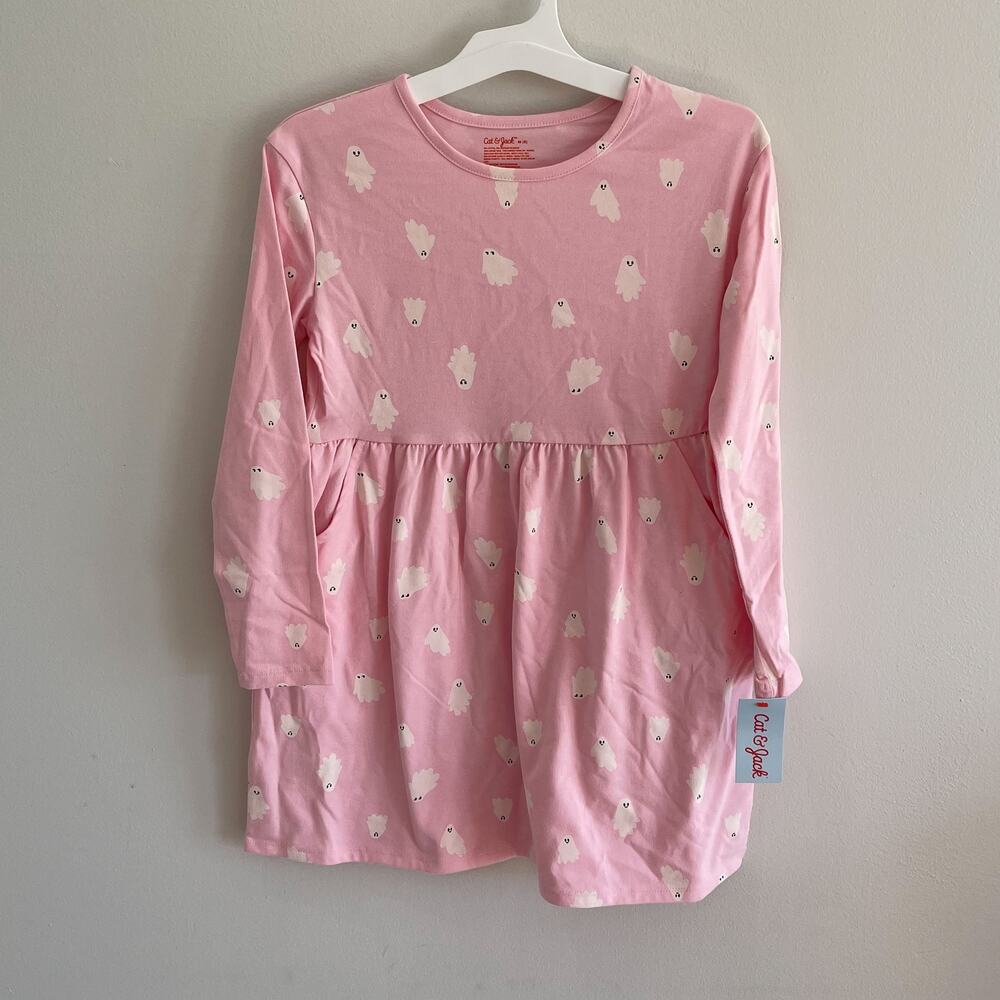 NWT GIRLS MEDIUM CAT & JACK GHOSTS DRESS